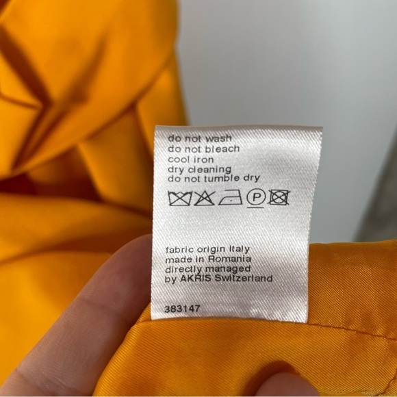 Akris Punto Cross Waist Knit Sheath Dress in Tangerine Size 10 - Picture 9 of 9